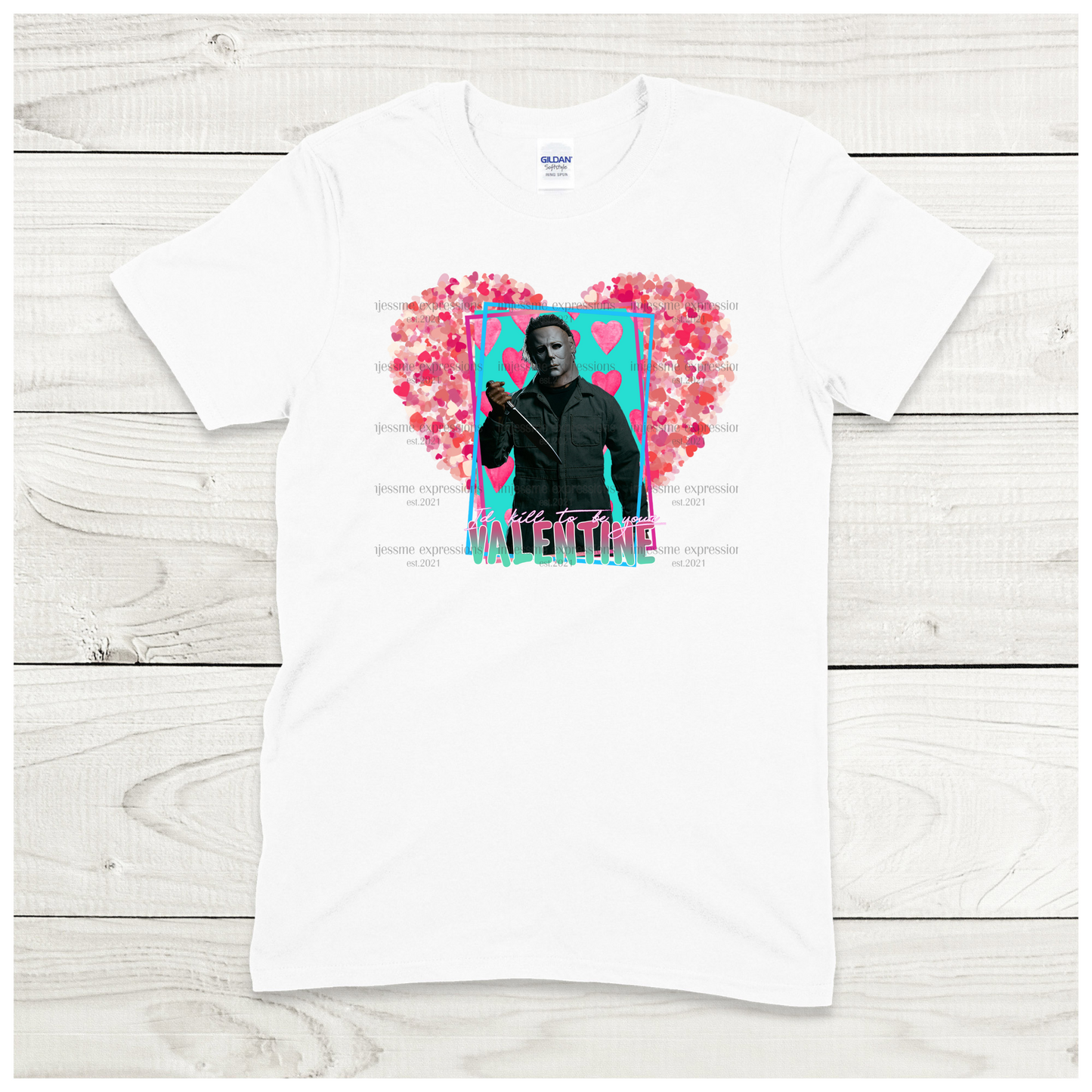 Mike - I'd Kill to Be Your Valentine - Scary Valentine Sublimation Graphic Tee