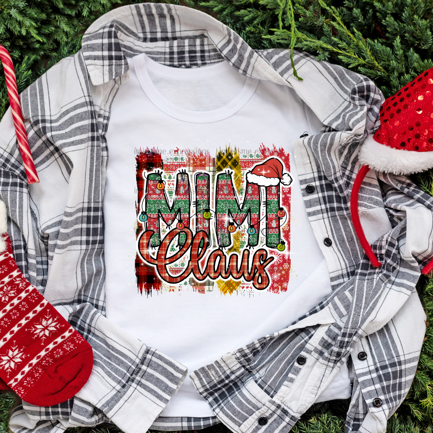 Mimi 2 - "Claus" Matching Christmas Graphic Tee