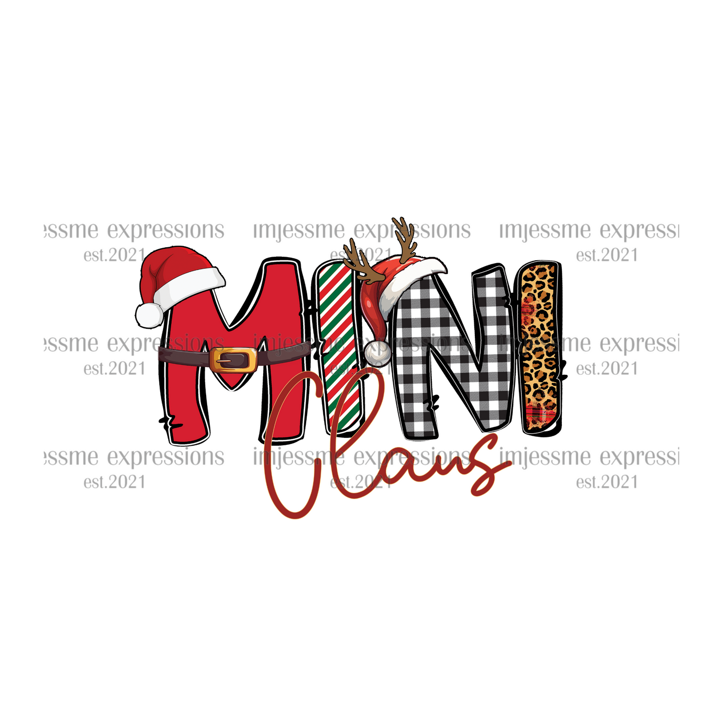 Mini - "Claus" Matching Christmas Graphic Tee (Infant & Toddler)