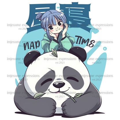 Anime Panda, Nap Time - Sublimation Graphic Tee