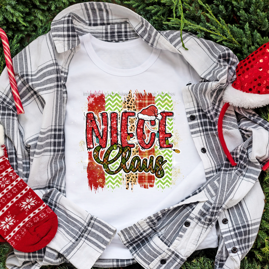 Niece - "Claus" Matching Christmas Graphic Tee