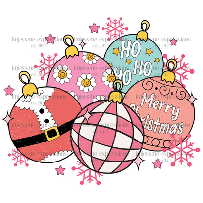 Retro-Christmas Ornaments - Graphic Tee