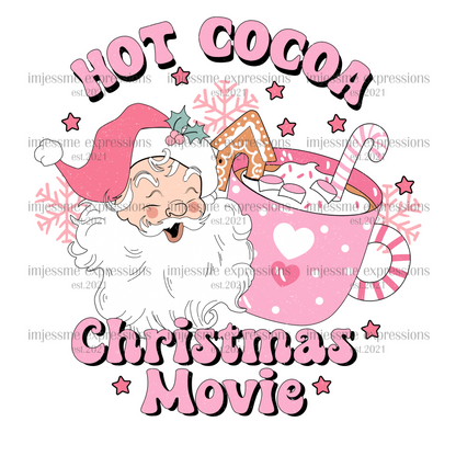 Retro-Hot Cocoa, Christmas Movie - Graphic Tee