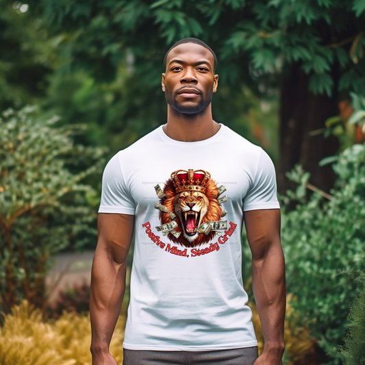 Positive Mind, Steady Grind Lion - Graphic Tee