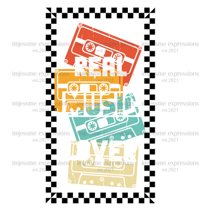 Real Music Lover - Vintage Music Sublimation Graphic Tee