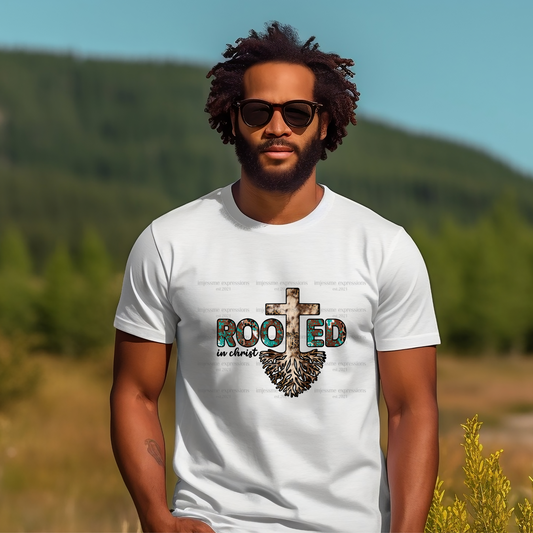 Rooted in Christ - Sublimation Graphic Tee