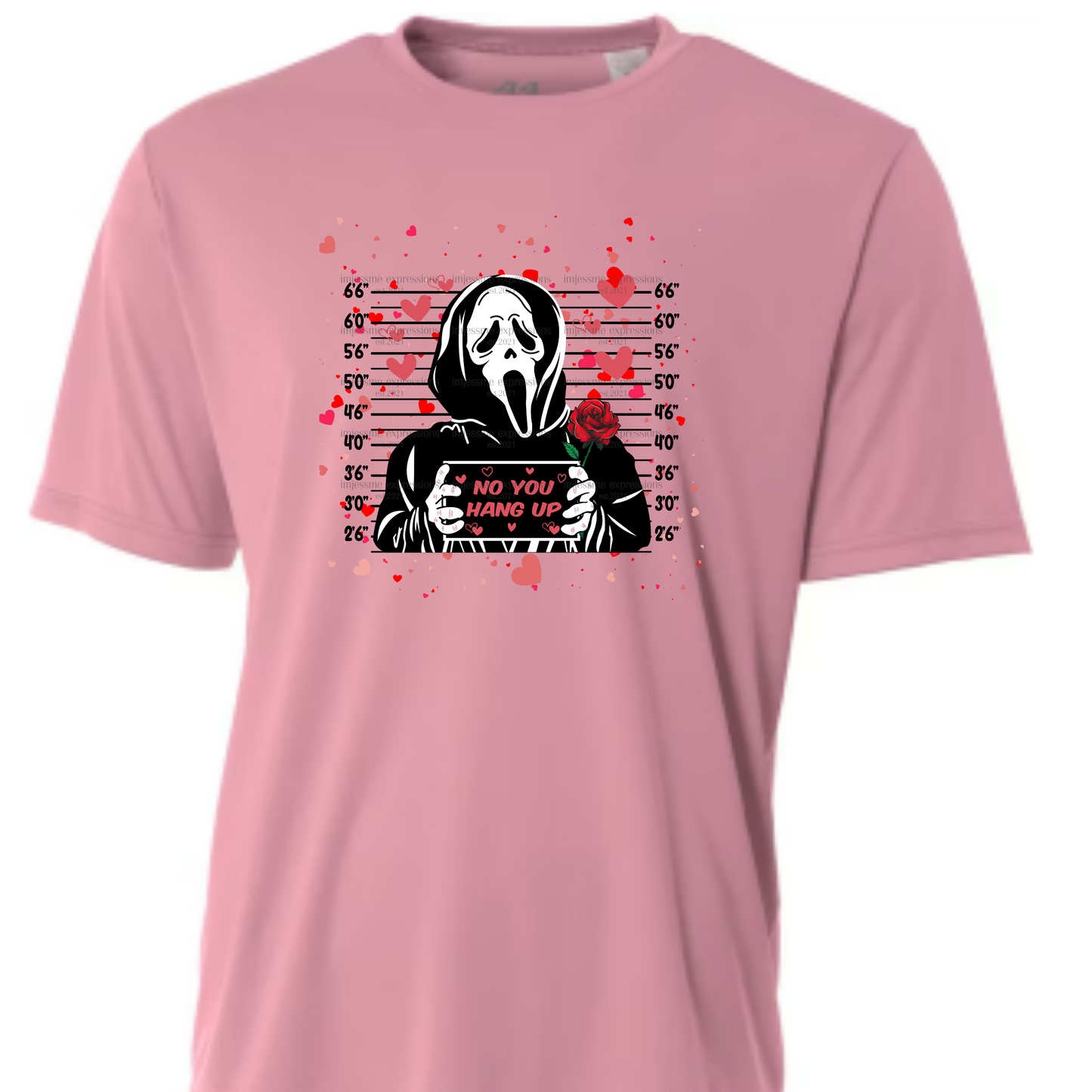 Scream - No, You Hang Up - Scary Valentine Sublimation Graphic Tee