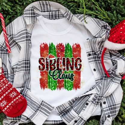 Sibling - "Claus" Matching Christmas Graphic Tee