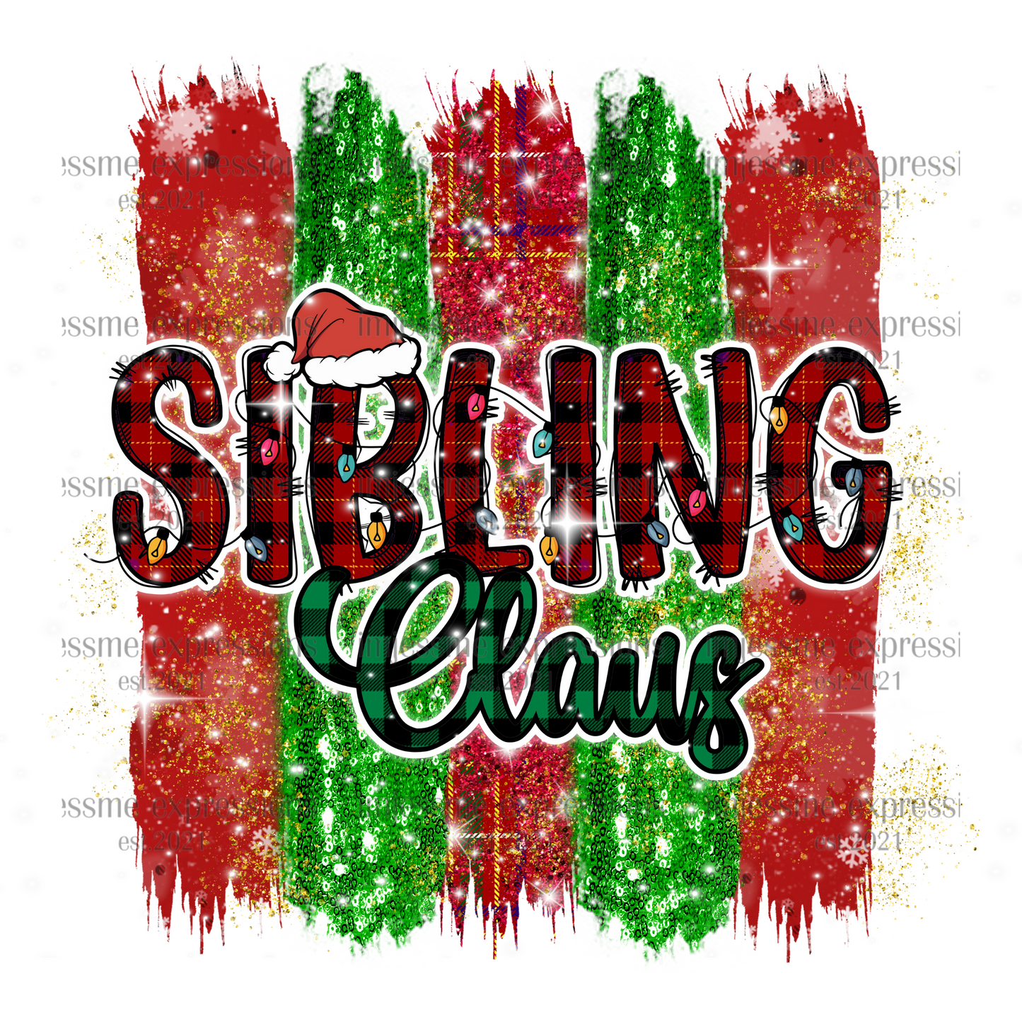 Sibling - "Claus" Matching Christmas Graphic Tee