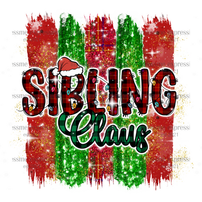 Sibling - "Claus" Matching Christmas Graphic Tee