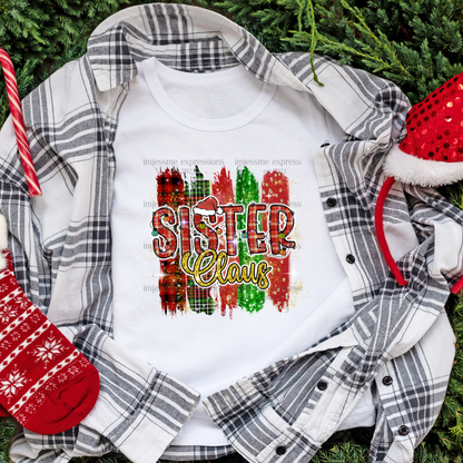 Sister - "Claus" Matching Christmas Graphic Tee
