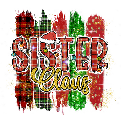 Sister - "Claus" Matching Christmas Graphic Tee