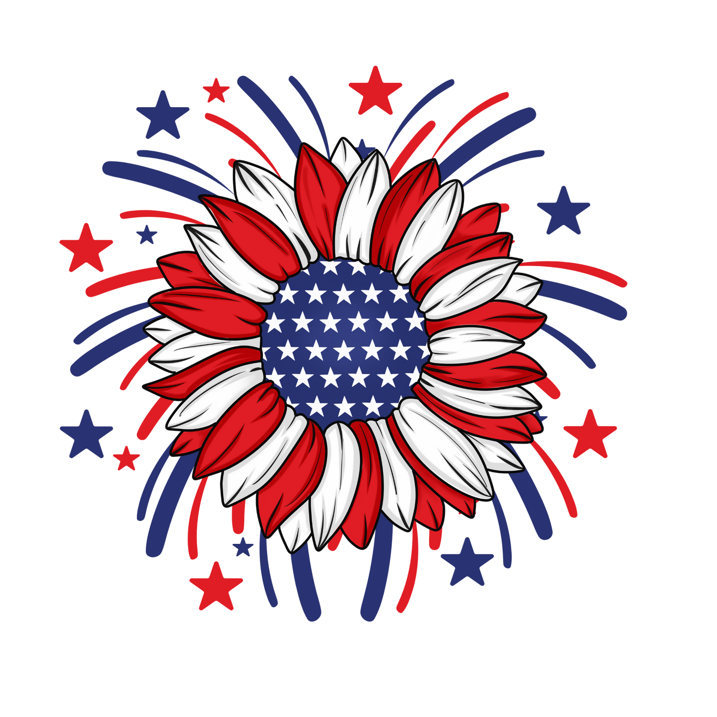 Patriotic - Flag Sunflower