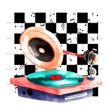 Turntable - Vintage Music Sublimation Graphic Tee