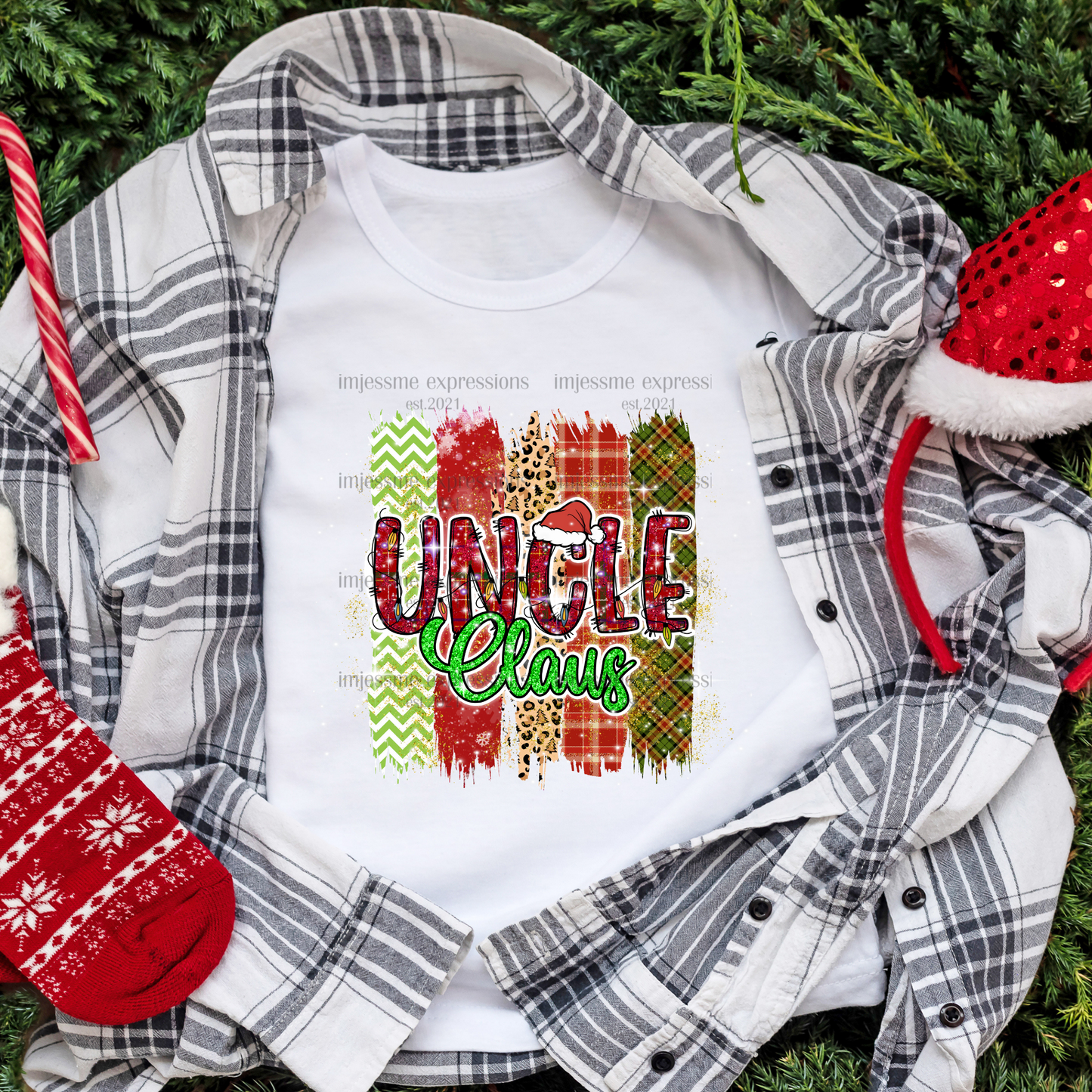 Uncle - "Claus" Matching Christmas Graphic Tee