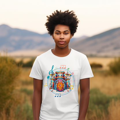 Drums - Vintage Music Sublimation Graphic Tee