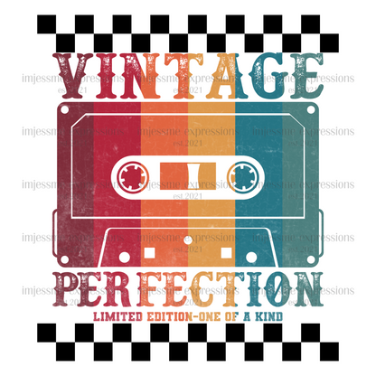 Vintage Perfection - Vintage Music Sublimation Graphic Tee