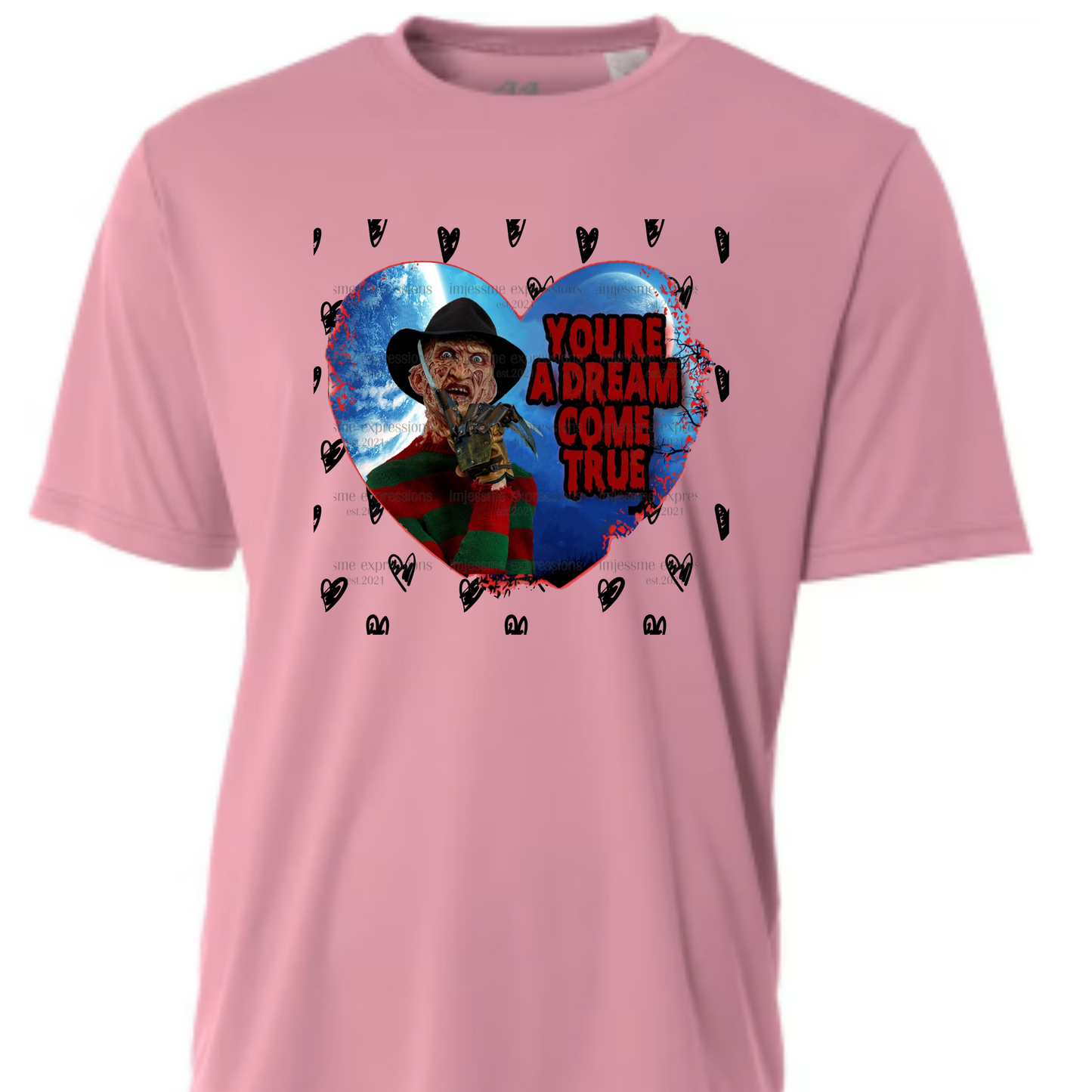 Freddy - You're A Dream Come True - Scary Valentine Sublimation Graphic Tee