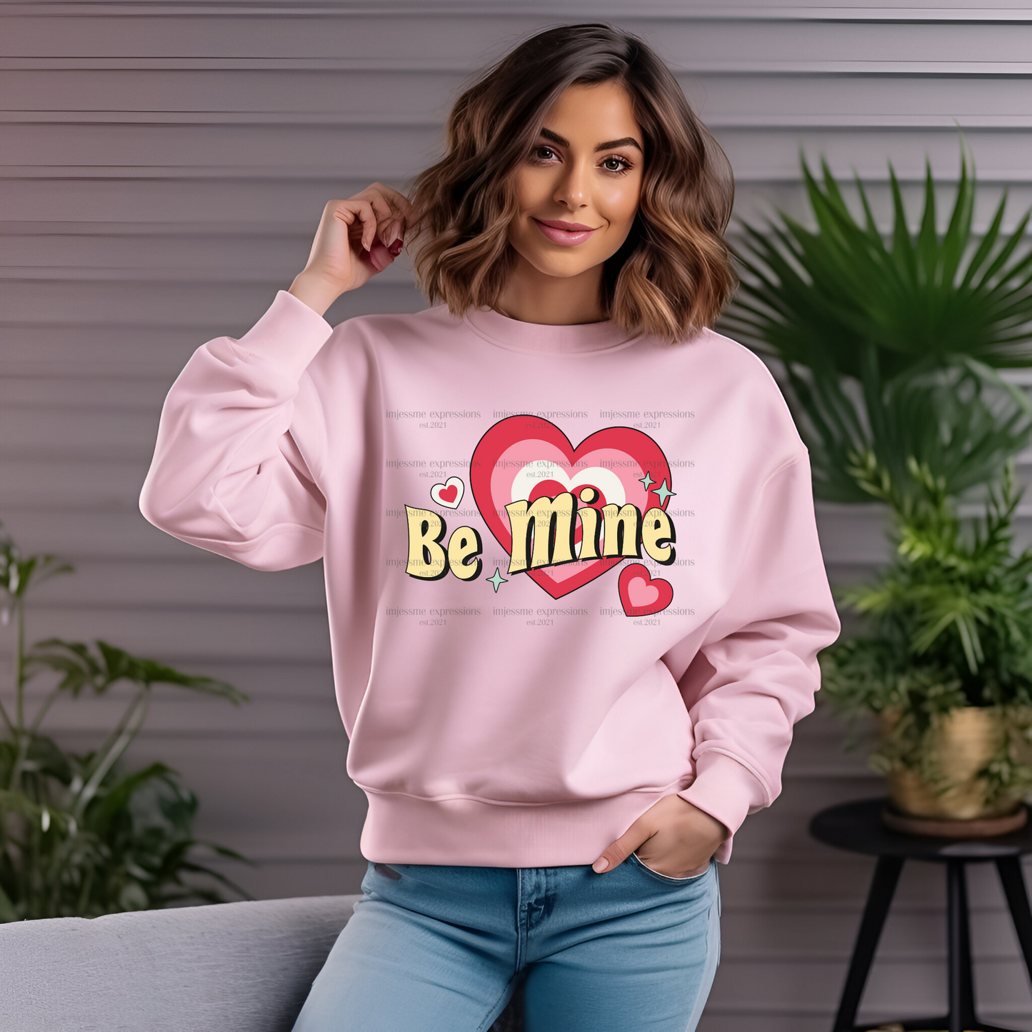 Retro-Be Mine - DTF Valentine's Day Graphic Sweater