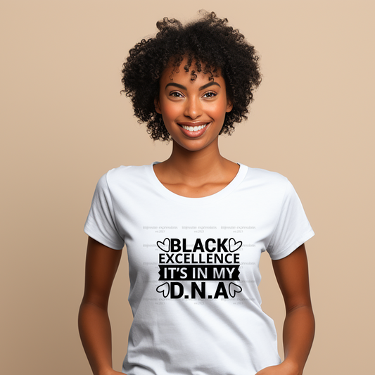 Black Excellence - It's in my DNA - Sublimation Graphic Tee