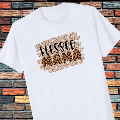 BLESSED MAMA-LEOPARD - GRAPHIC TEE