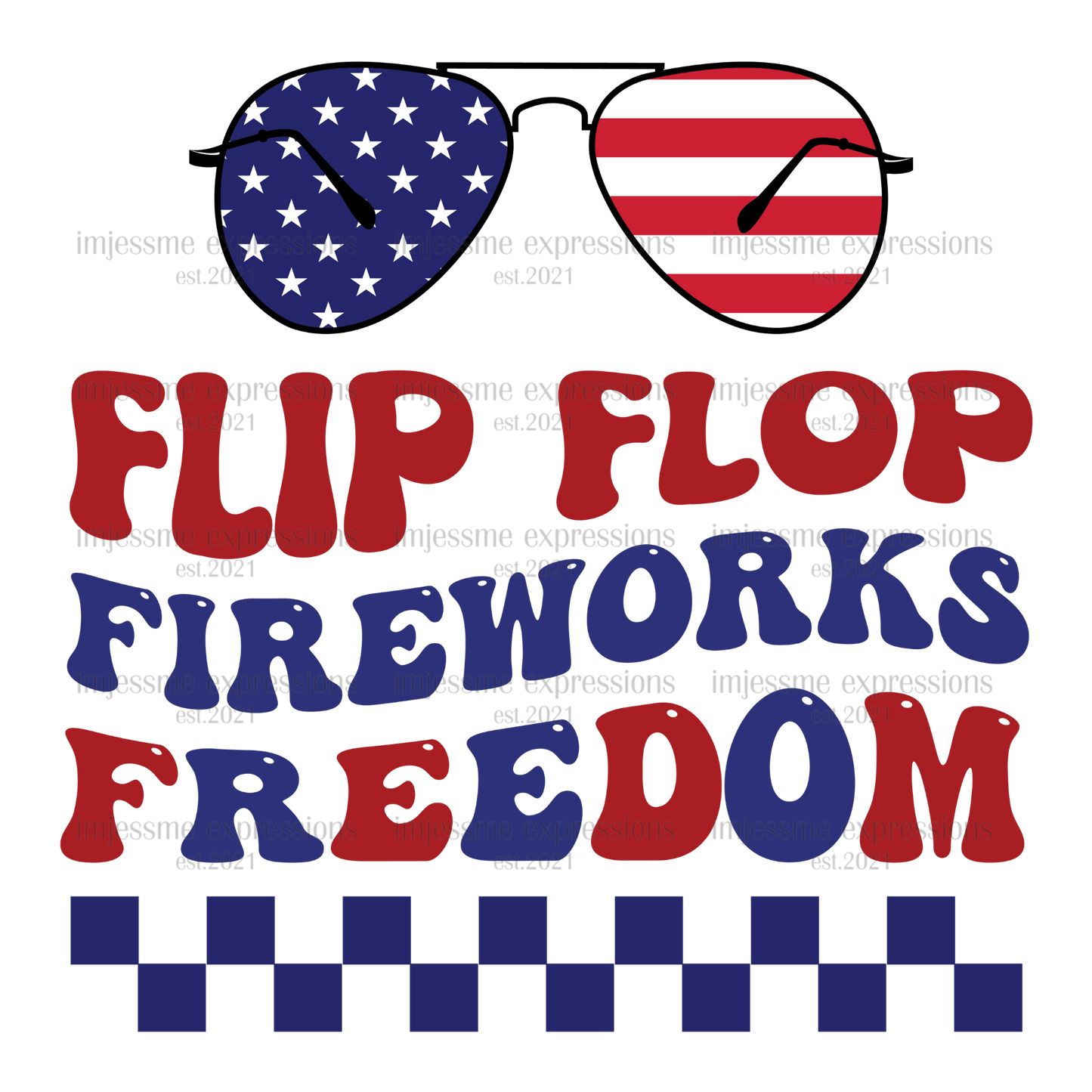 Patriotic - Flip Flops, Fireworks, Freedom