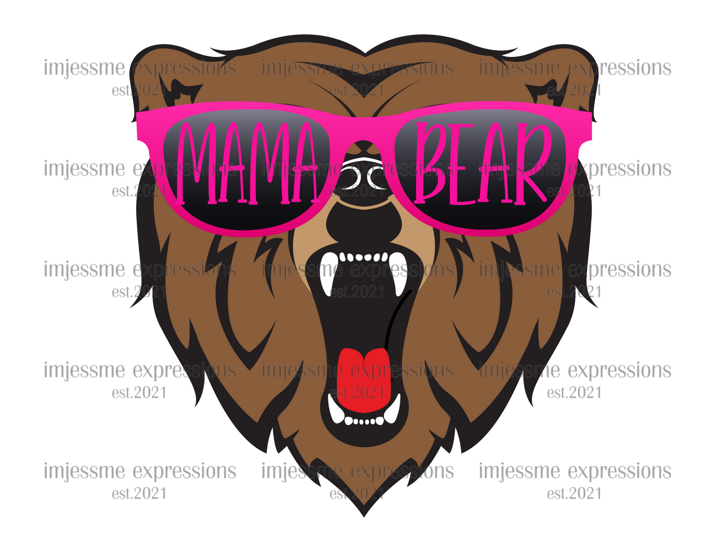 MAMA BEAR WITH SHADES - GRAPHIC TEE