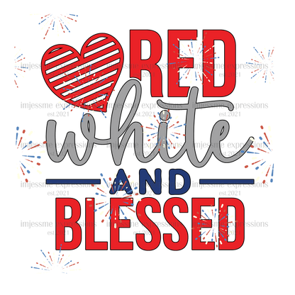 Patriotic - Red, White & Blessed