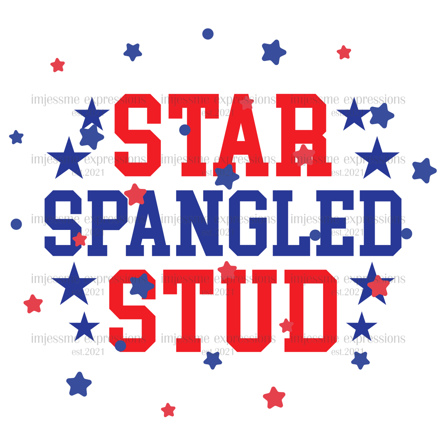 Patriotic - Star, Spangled Stud