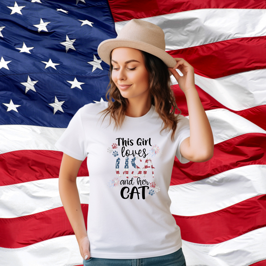 Patriotic - Love USA & Cat