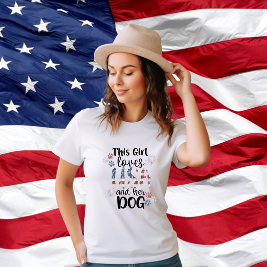 Patriotic - Love USA & Dog