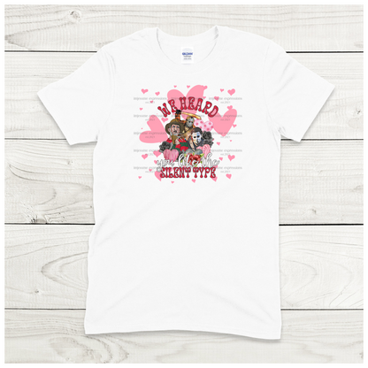 We Heard You Like the Silent Type - Scary Valentine Sublimation Graphic Tee