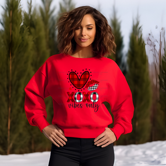 XOXO Vibes Only - DTF Valentine's Day Graphic Sweater