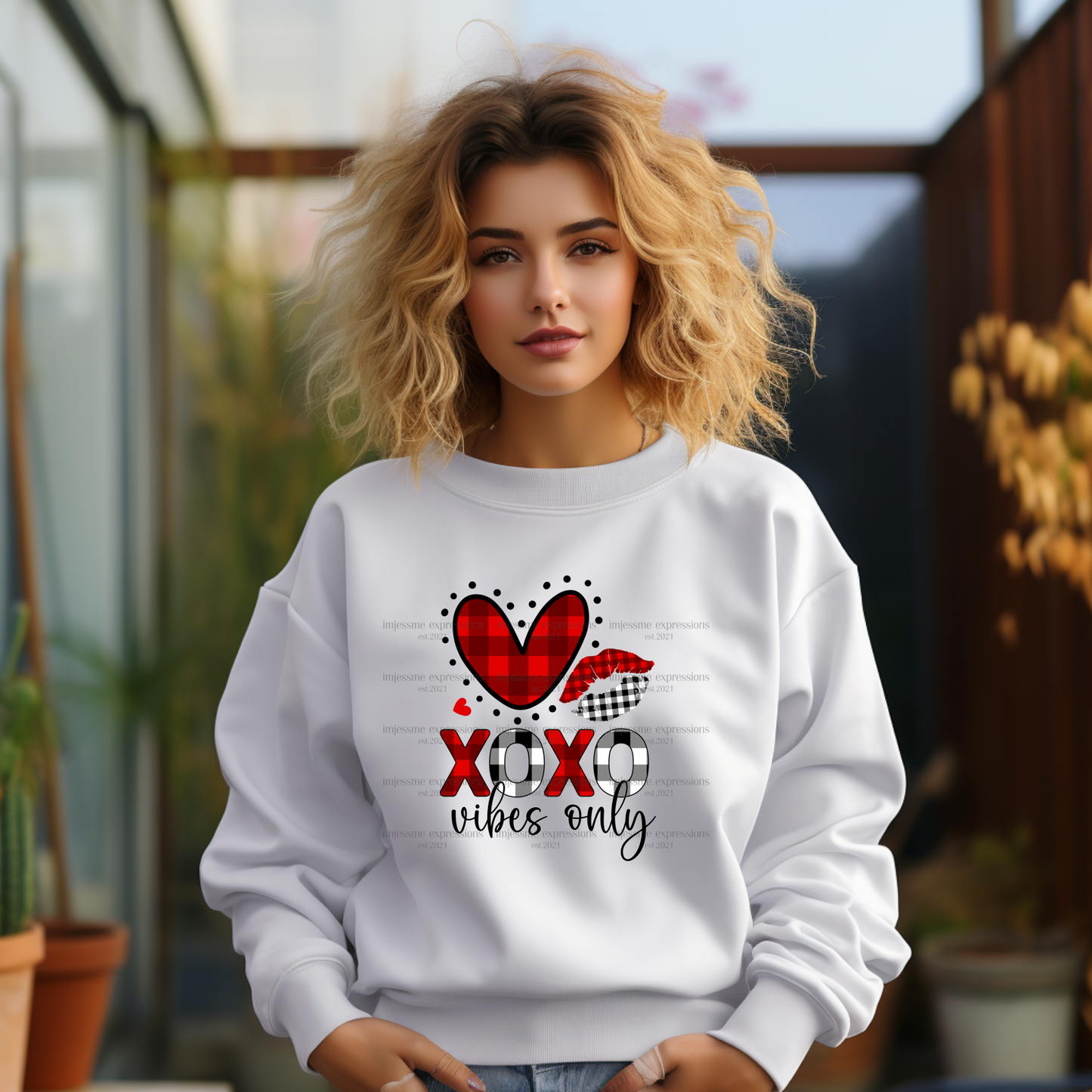 XOXO Vibes Only - DTF Valentine's Day Graphic Sweater